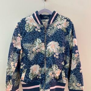 Urban Republic Girls Floral Bomber Jacket - Sz 10/12